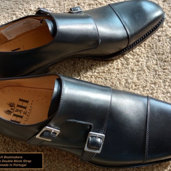H&H Bootmakers Premium Double Monk Strap–Handmade in Portugal–Size: US 8.5 to 9 - Picture 5 of 5
